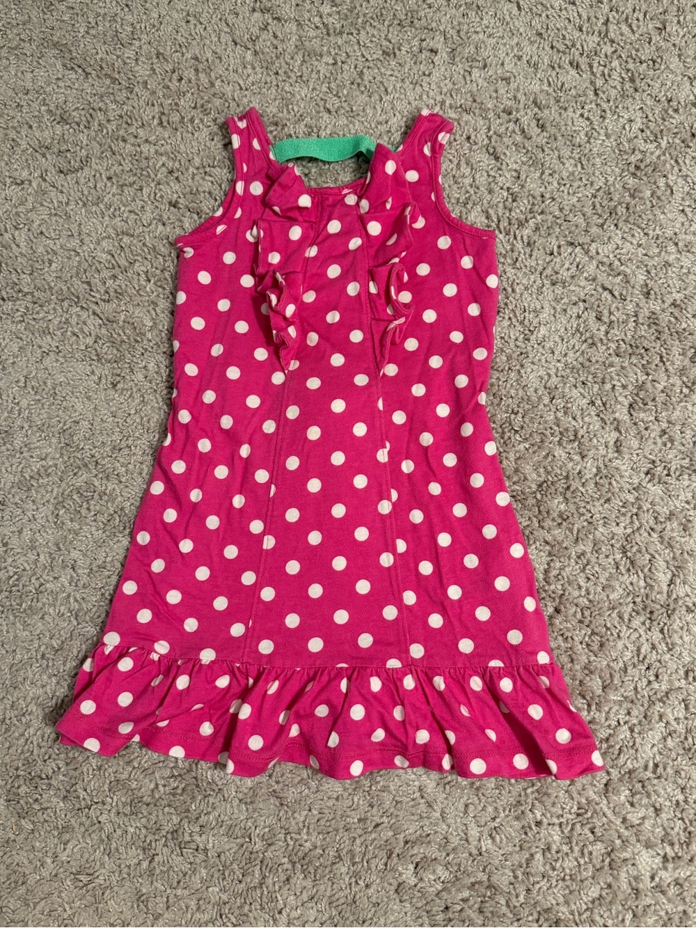 Juicy Couture Hot Pink Polka Dot Ruffle Dress